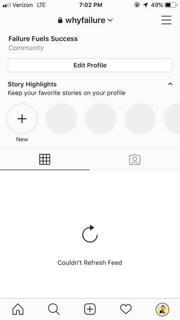 Fix Instagram Couldn