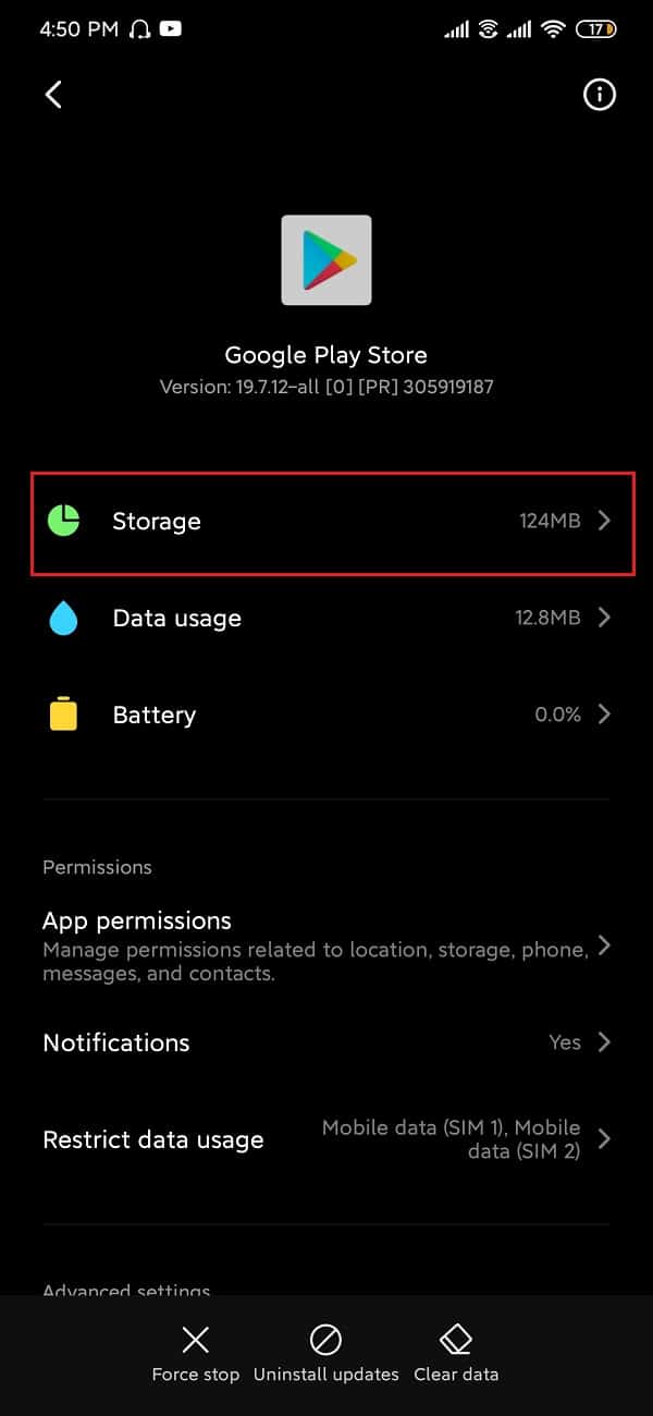 Tap on storage under app details | Fix Application not installed error on Android