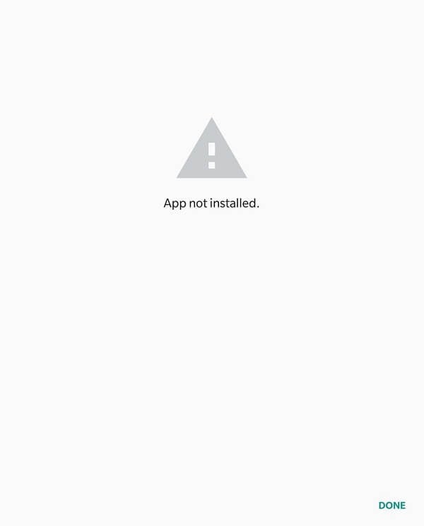 Διορθώστε το σφάλμα Δεν έχει εγκατασταθεί η εφαρμογή στο Android