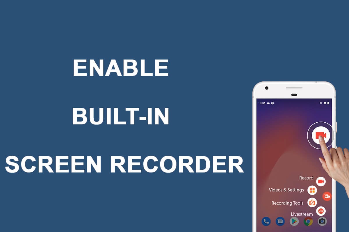 How to enable built-in screen recorder on Android 10