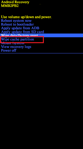Wipe cache partition Android Recovery. Fix Android pattern not working