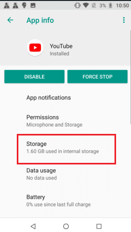 Tap on Storage. Fix there was a problem with the server 503 Error