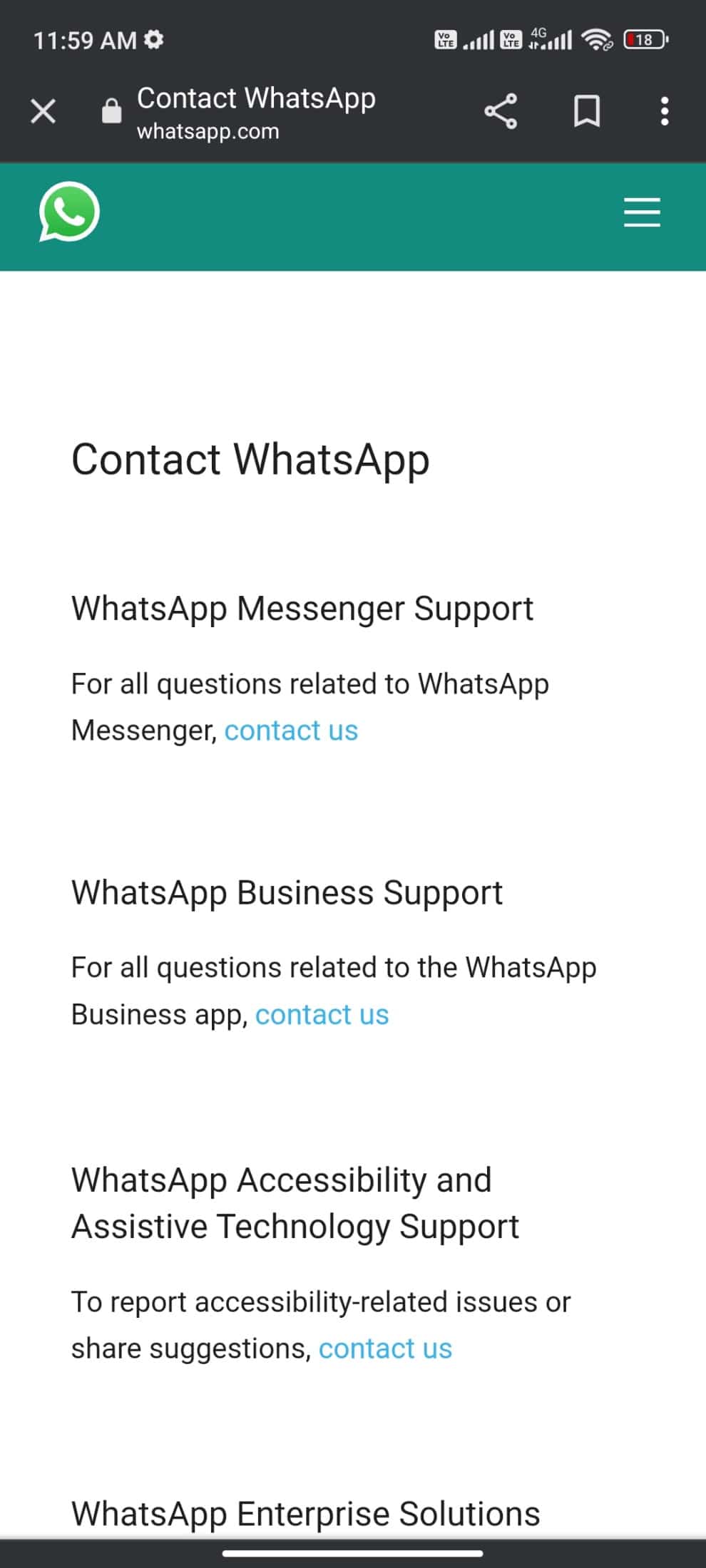 Contact WhatsApp. Fix WhatsApp Keeps Crashing on Android
