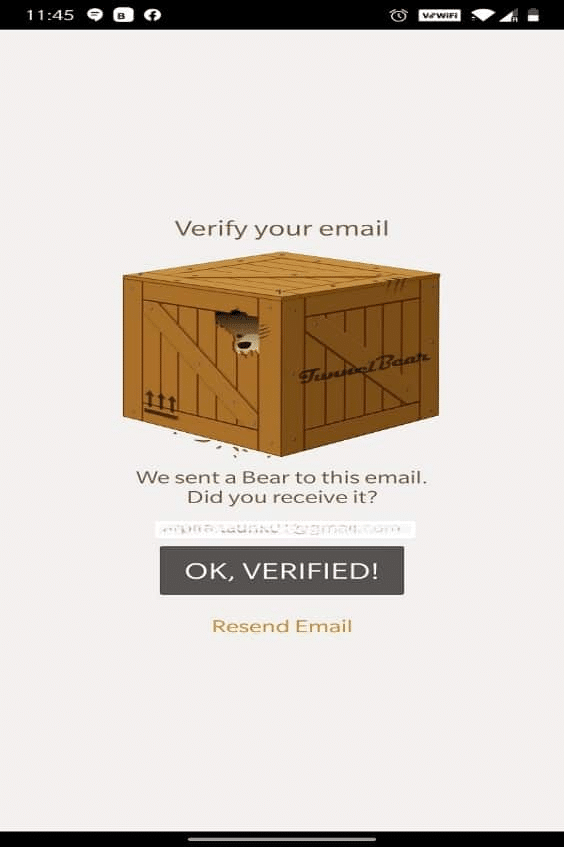 You will get a screen that will ask you to verify your email