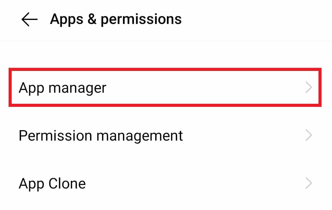 Tippen Sie auf App-Manager