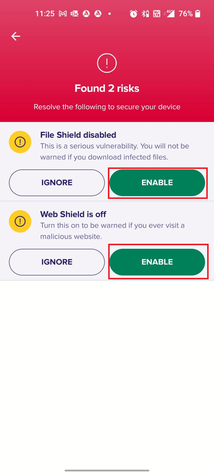 enable shields