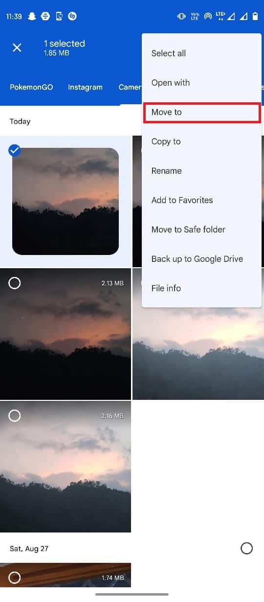 Select Move to. Fix Google Photos Unable to Save Changes
