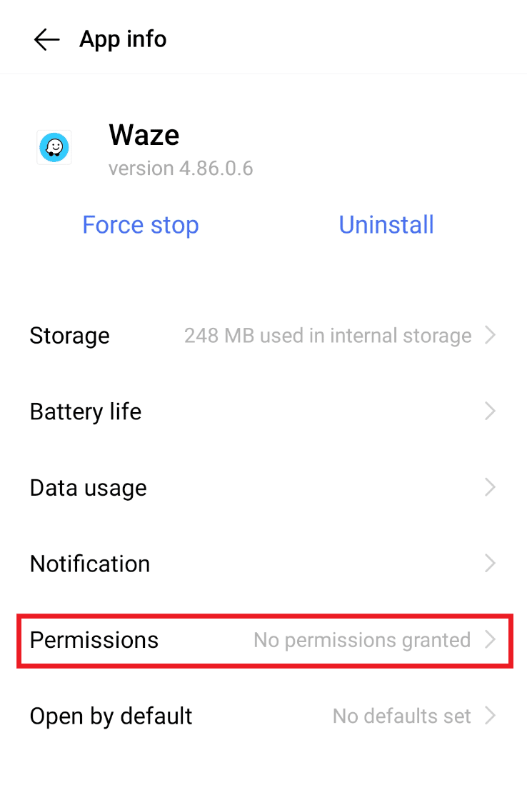  Tap on Permissions