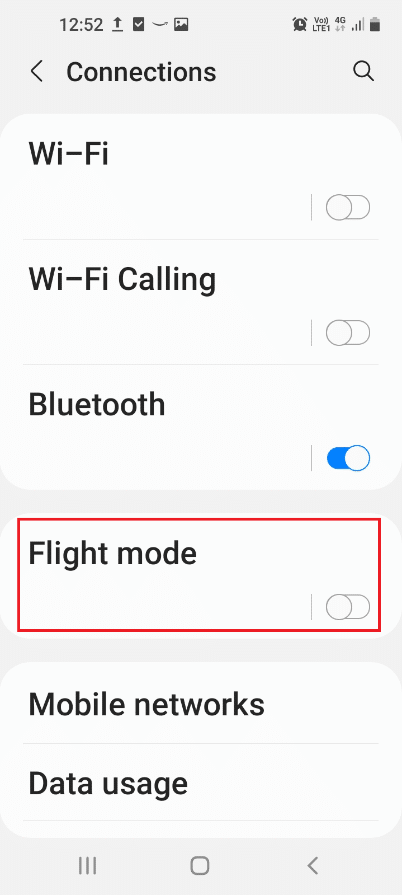 Turn off Airplane mode