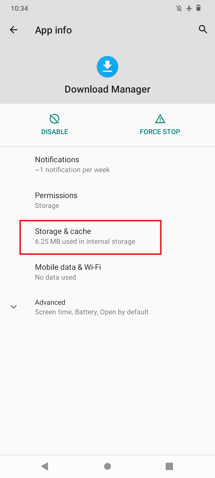tap on storage and cache. Ways to Fix Currently Unable to Download on Android