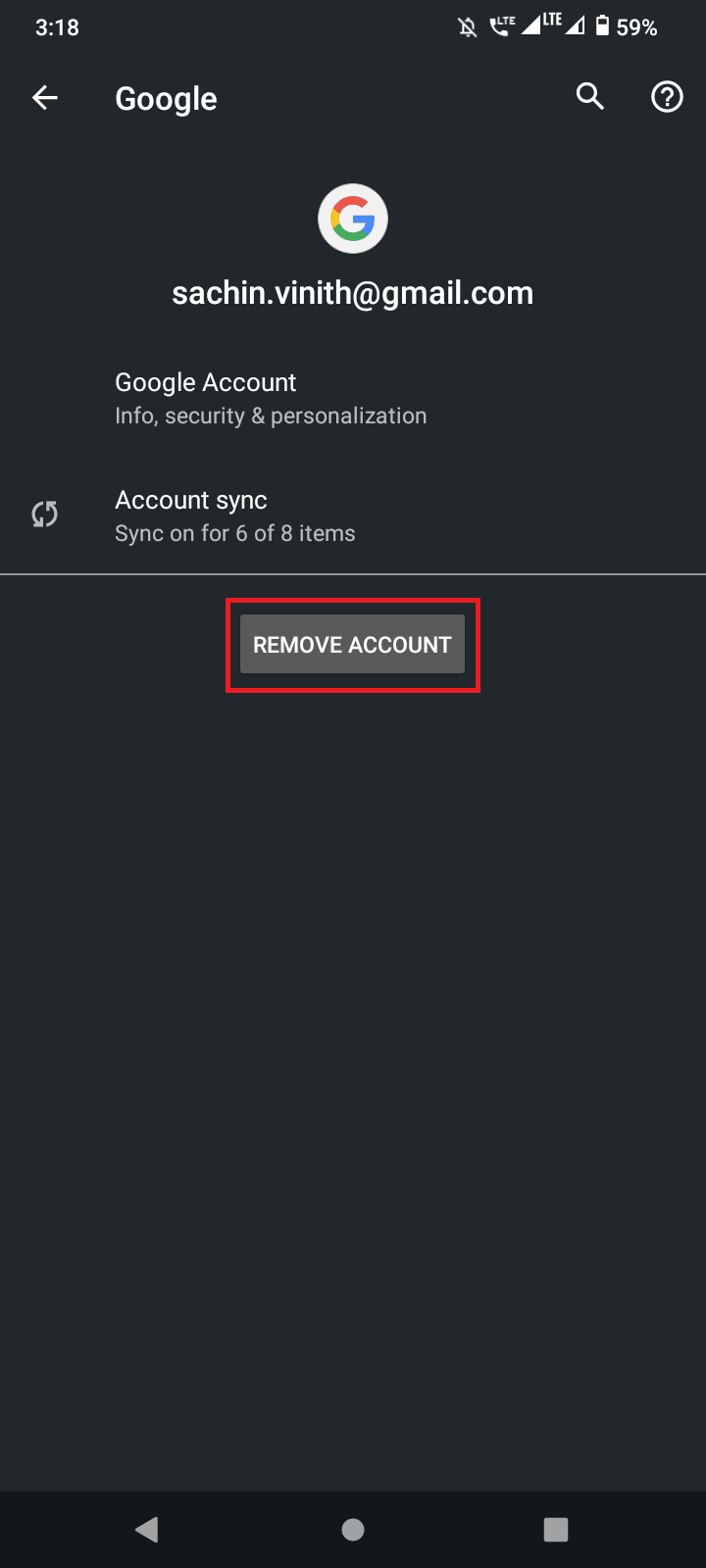 tap remove account