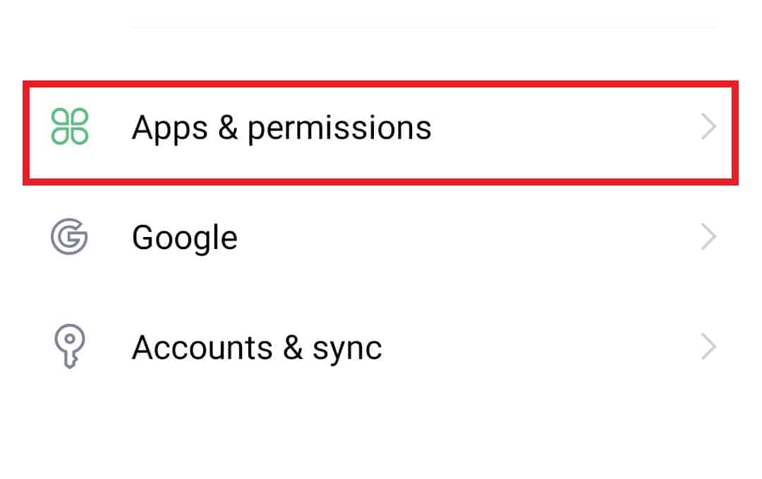 Nyissa meg az Alkalmazások és engedélyek elemet. 7 módszer a WhatsApp névjegyek szinkronizálását nem végző Android rendszeren