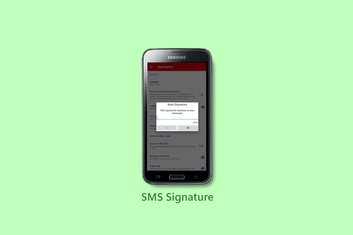 Inona no atao hoe SMS Signature amin'ny Android?