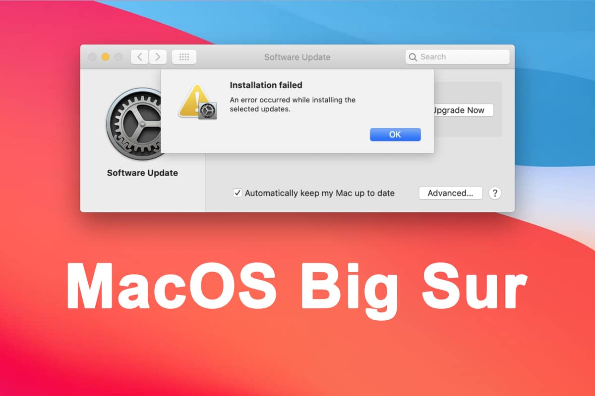 Fix MacOS Big Sur Installation Failed