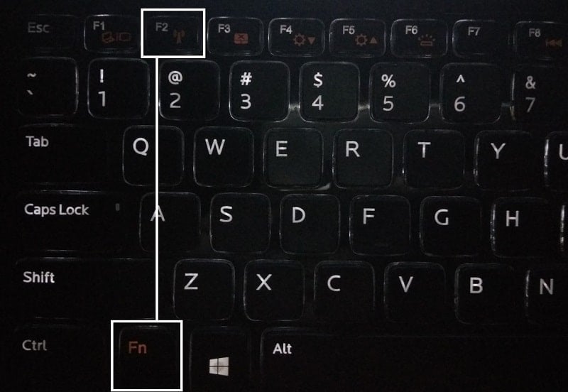 Toggle wireless ON from keyboard