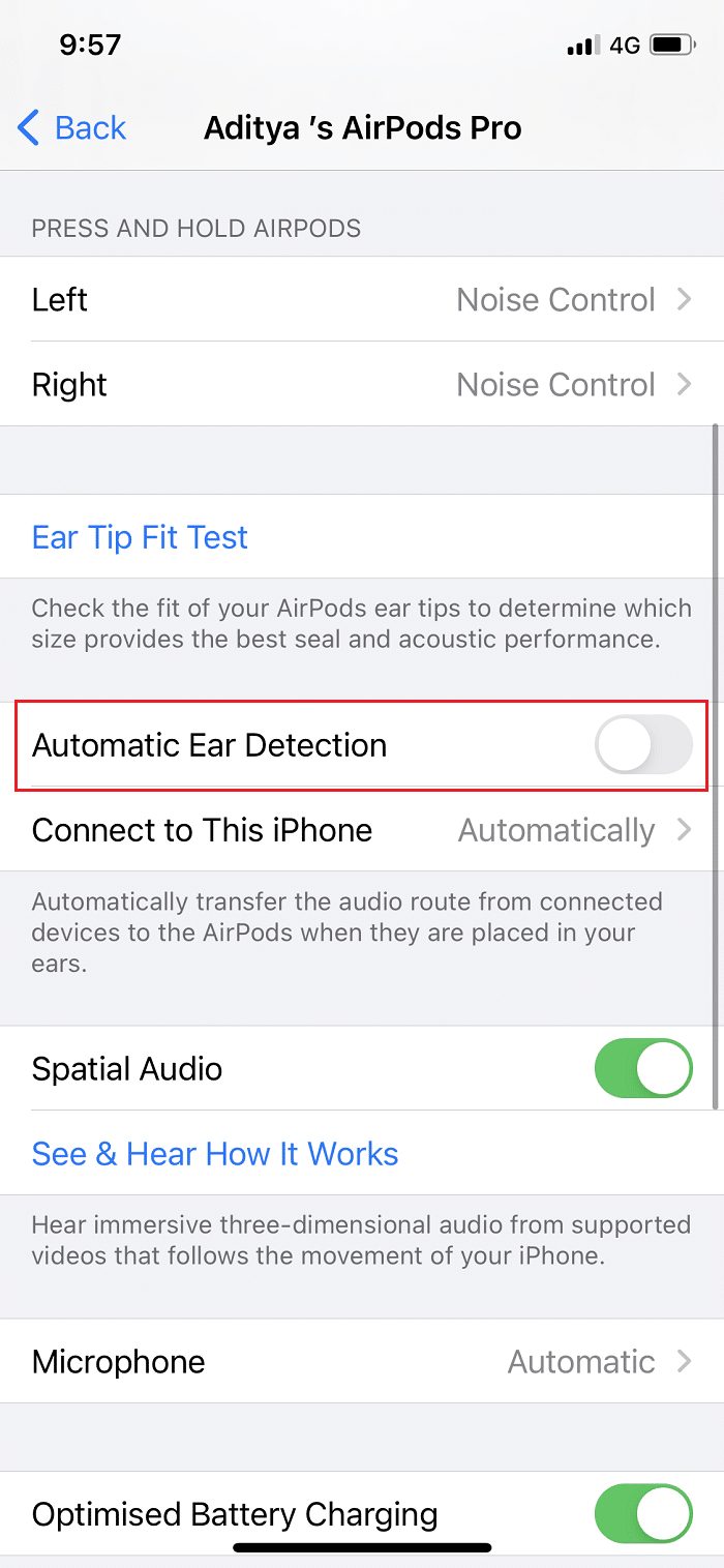 iphone automatic ear detection