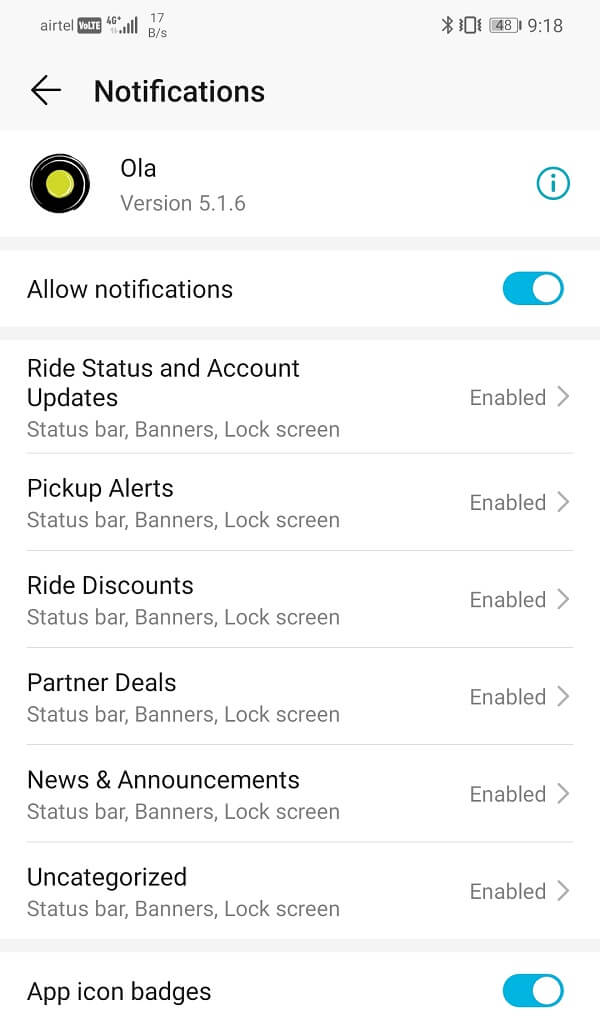 Allow certain kinds of notifications only for an app can also be set | How to Access Android Settings Menu