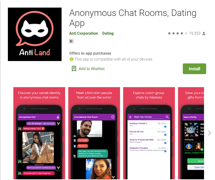 Anonymous chat Rooms