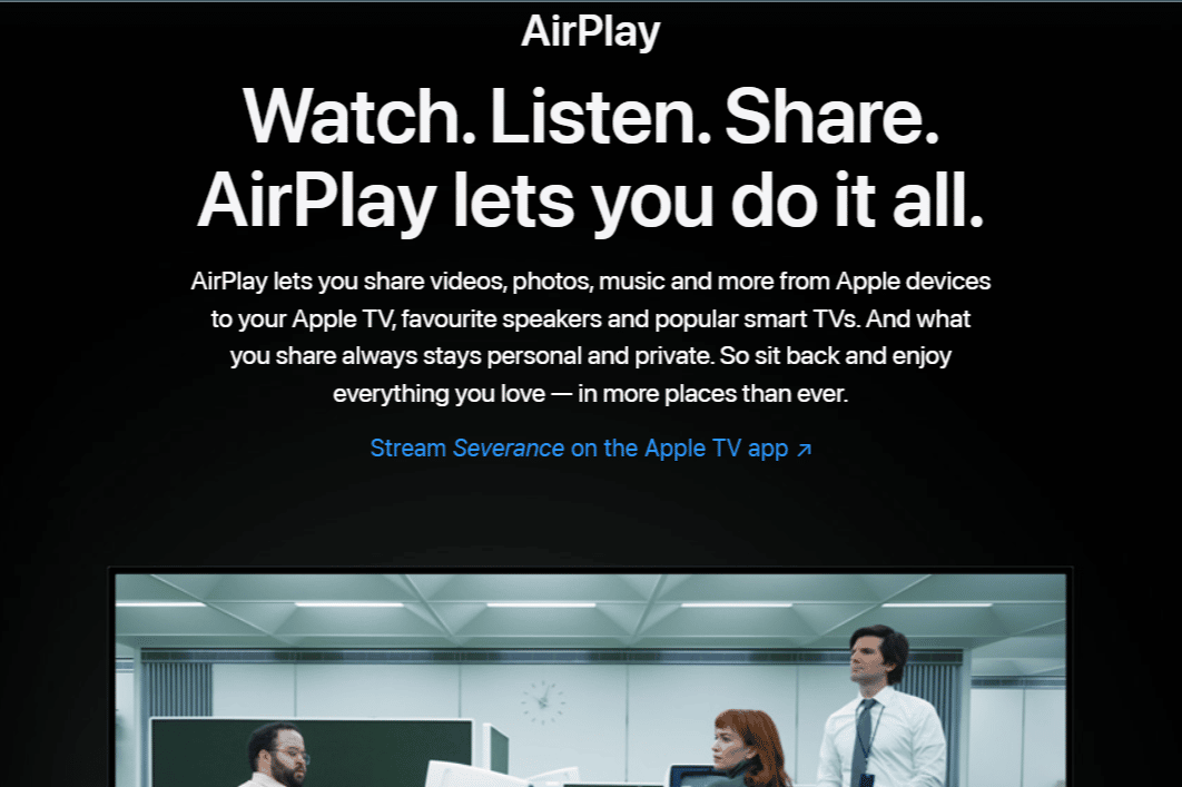 Apple AirPlay page
