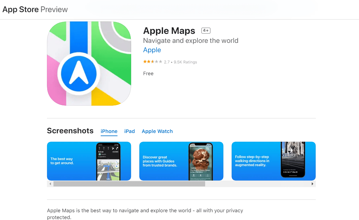 Apple Maps on App Store