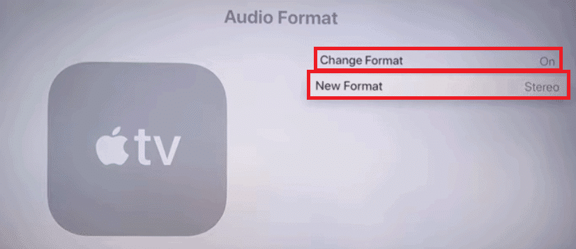 Apple-TV-Change Format New Format Audio