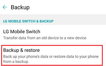 LG STylo 4 Backup and Restore