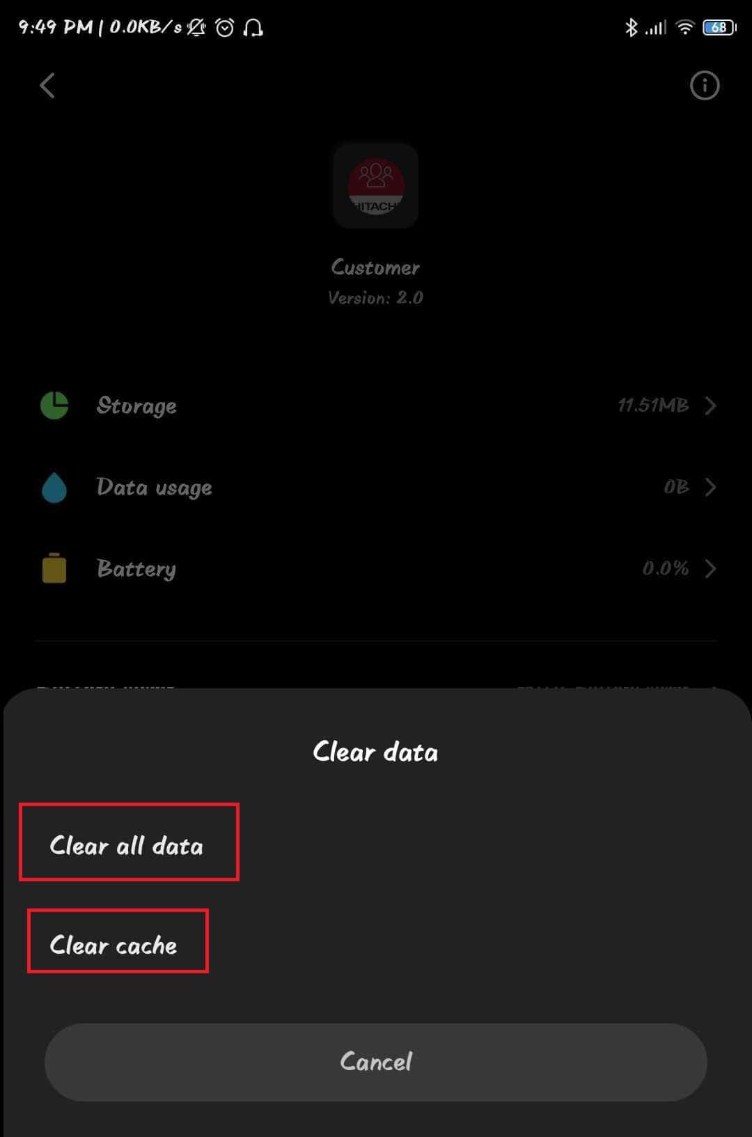 By tapping on both “Clear Data” and “Clear Cache,” you have essentially removed any extra data from the application.
