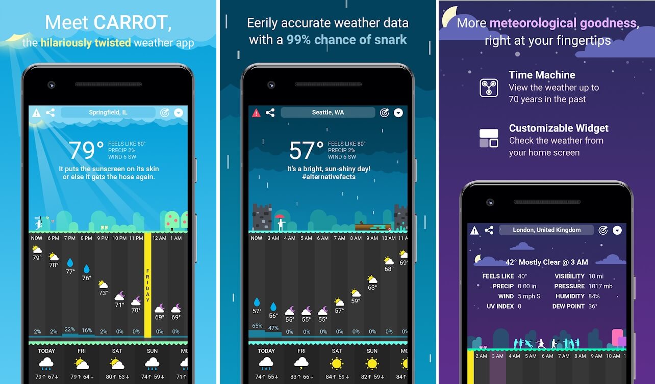 CARROT WEATHER | Best Weather Apps and Widget for Android (2020)