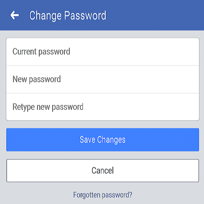 Измените пароль Facebook, чтобы исправить ошибку «Не могу поделиться с Instagram на Facebook»