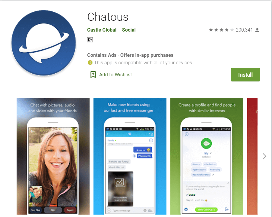 Чатус | Лучшие приложения для Android для общения с незнакомцами