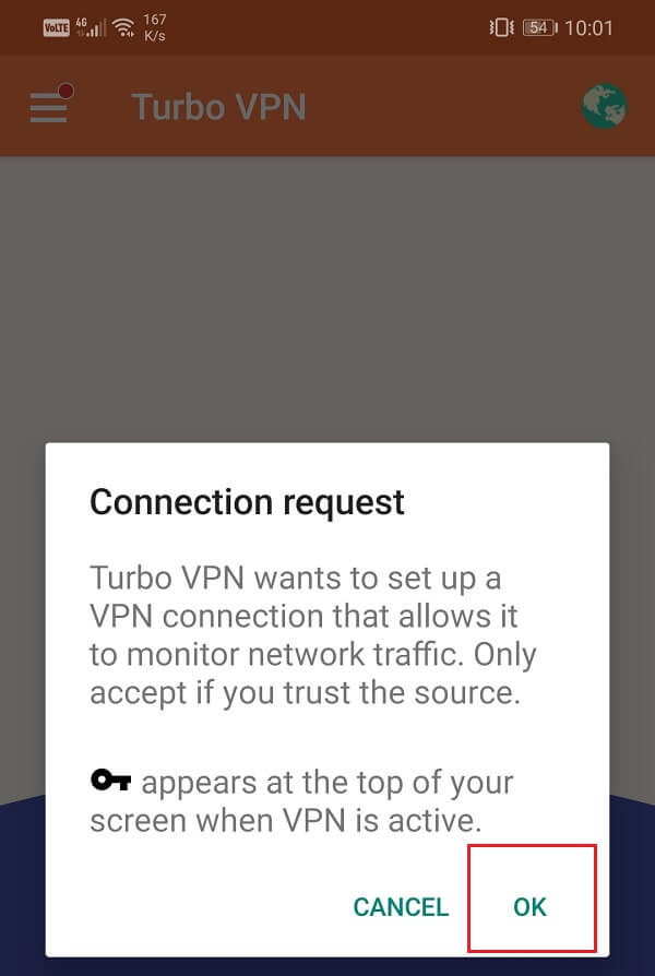 Примите запрос на VPN-подключение | Исправьте VPN, не подключающийся на Android