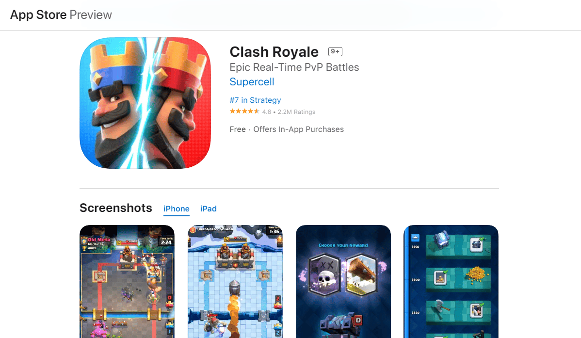 Clash Royale App Store | Conas a íoslódáil máistir royale ar an iPhone