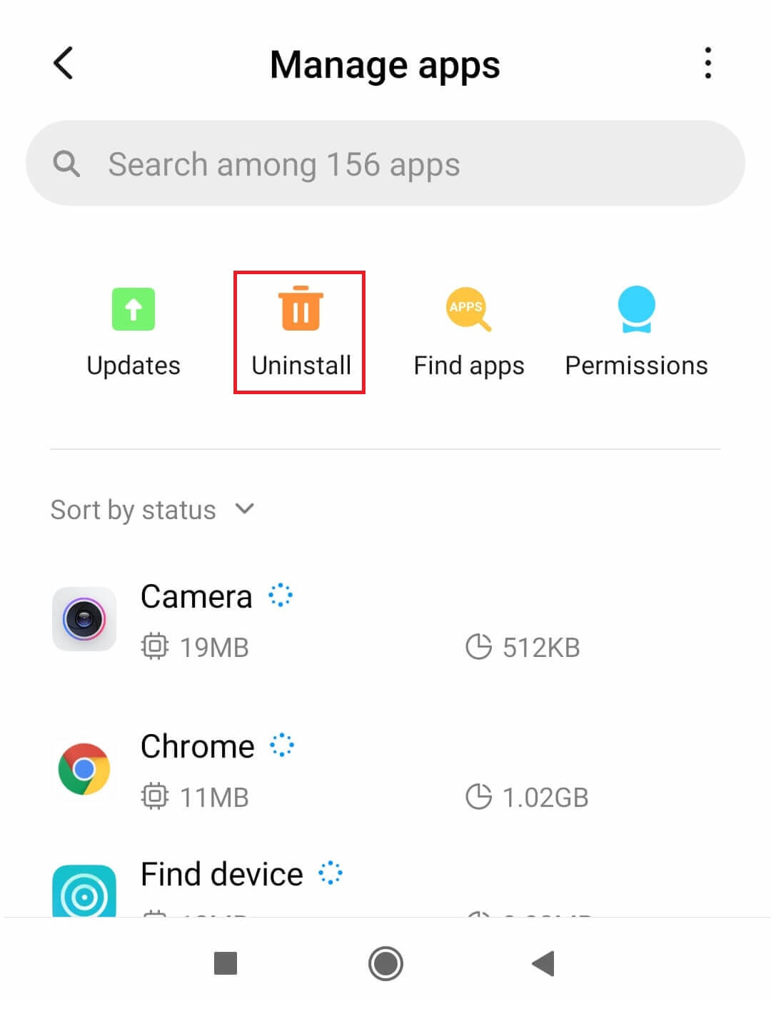 Clear the space by uninstalling apps | Fix Apps Freezing and Crashing On Android