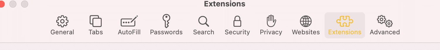 Click Preferences then, Extensions. Safari not loading pages on Mac