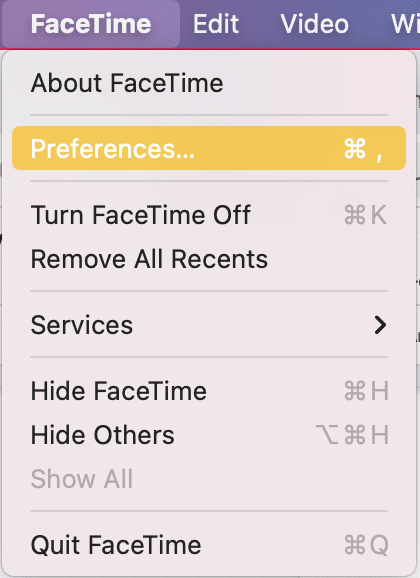 Click Preferences | Fix Could not Sign in to iMessage or FaceTime