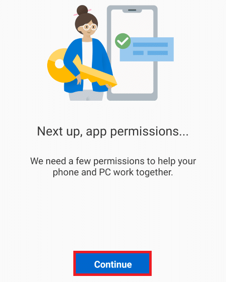 Click continue when asked for app permisions.