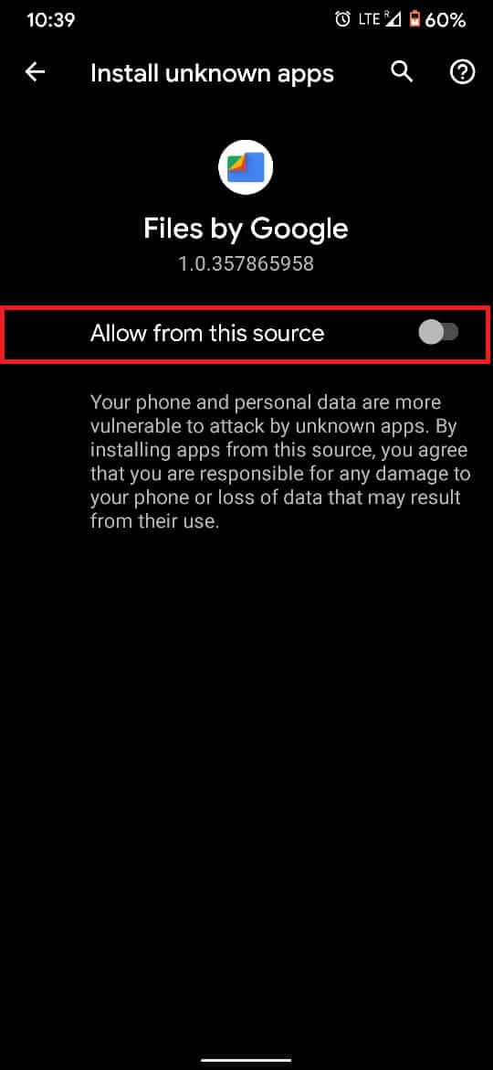 Nhấp vào Cho phép nguồn này và sau đó bạn có thể cài đặt ứng dụng | Cách tải xuống ứng dụng Android không khả dụng ở quốc gia của bạn