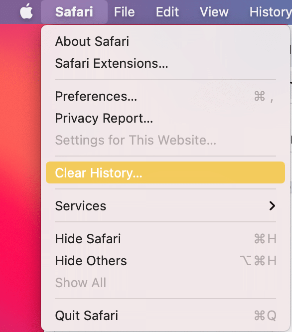 Click on Clear History. Fix Safari won't open on Mac