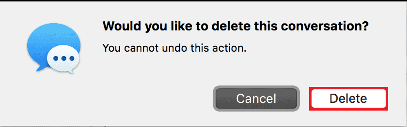 Click on Delete in the pop-up to confirm