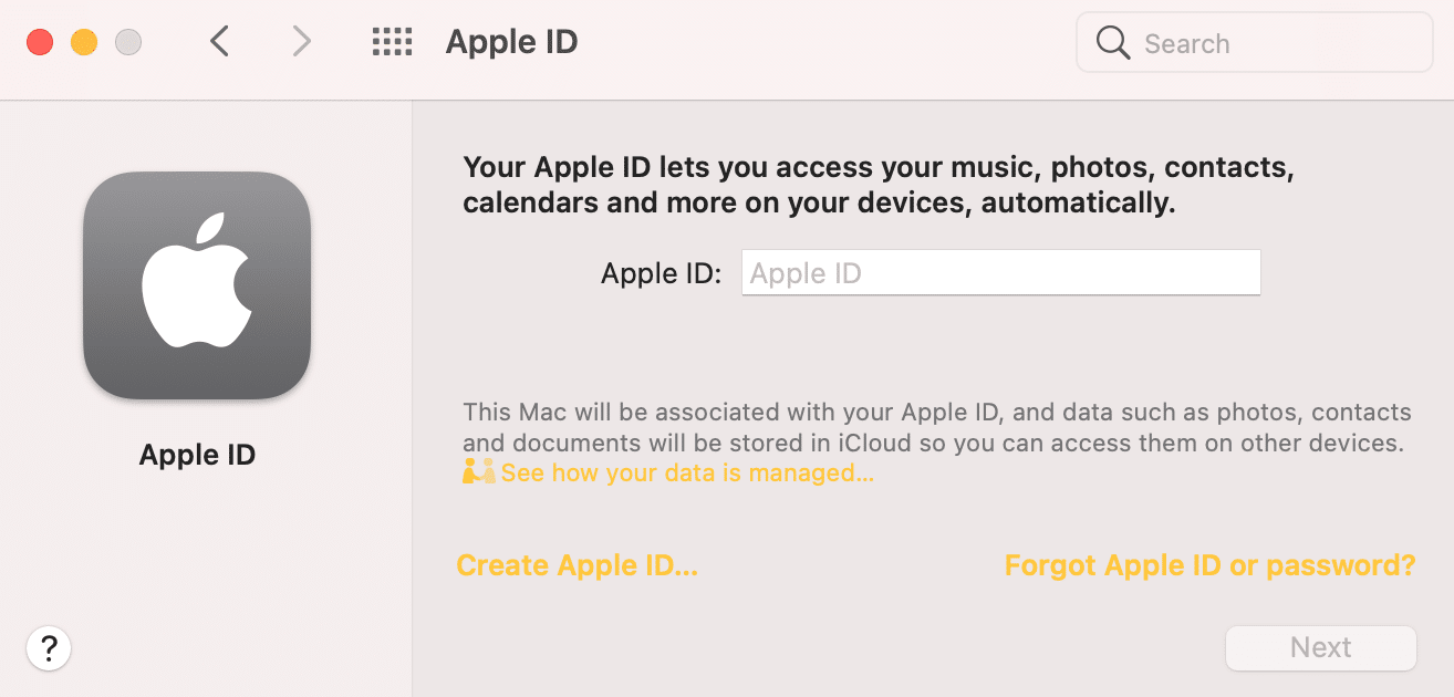 Click on Forgot Apple ID or Password.