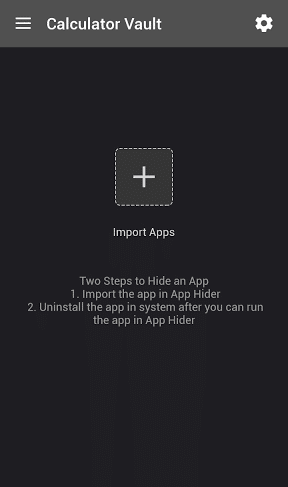 Click on Import Apps button