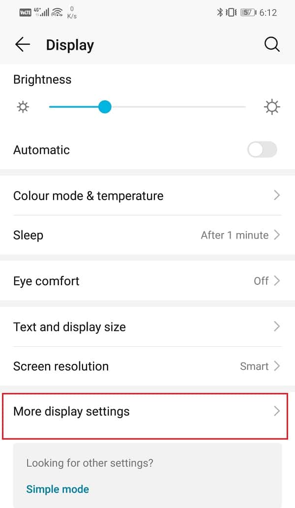 Click on More display settings