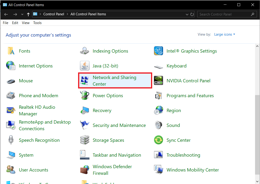 Click on Network and Sharing Center | View Saved WiFi Passwords