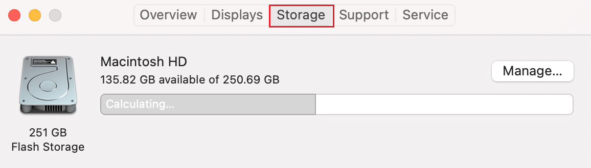 Click on Storage. Fix Slow Startup Mac