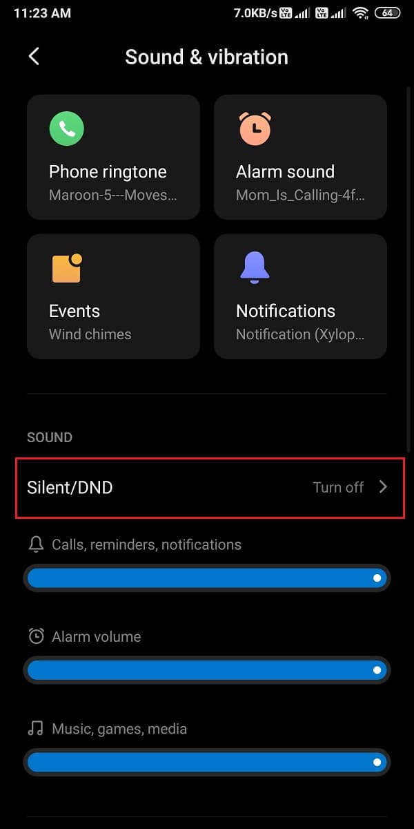 Click on silent/DND | Fix Android phone call goes straight to voicemail