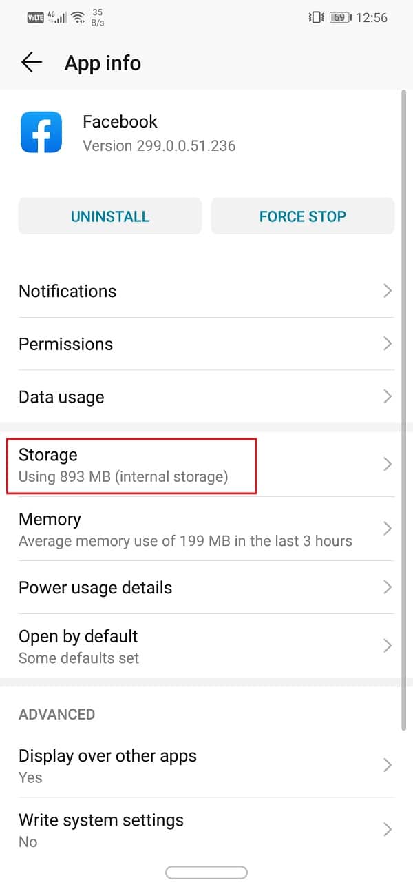 Click on the Storage option. | Clean Up Your Android Phone