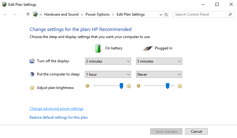 Click on ‘Change advanced power settings’ | Disable USB Selective Suspend Settings in Windows 10