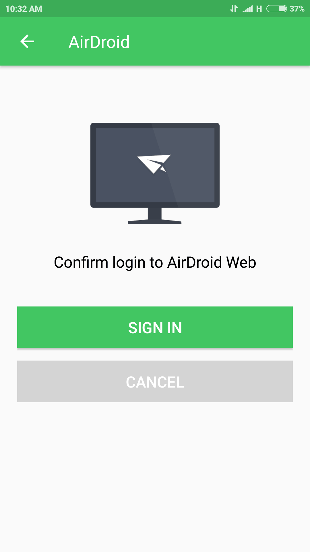 Confirm the Login to AirDroid We