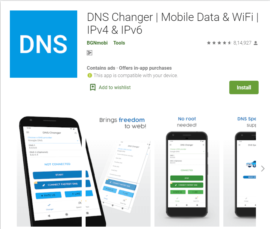DNS Changer | block inappropriate websites on android