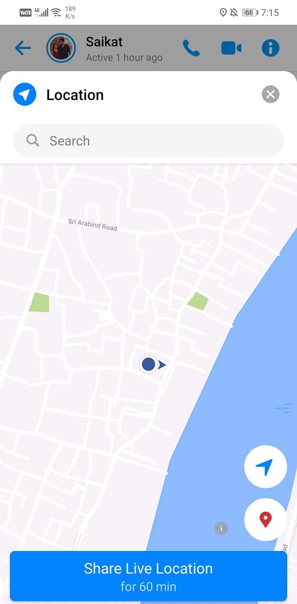 Default messaging app can help you share your location with your friends